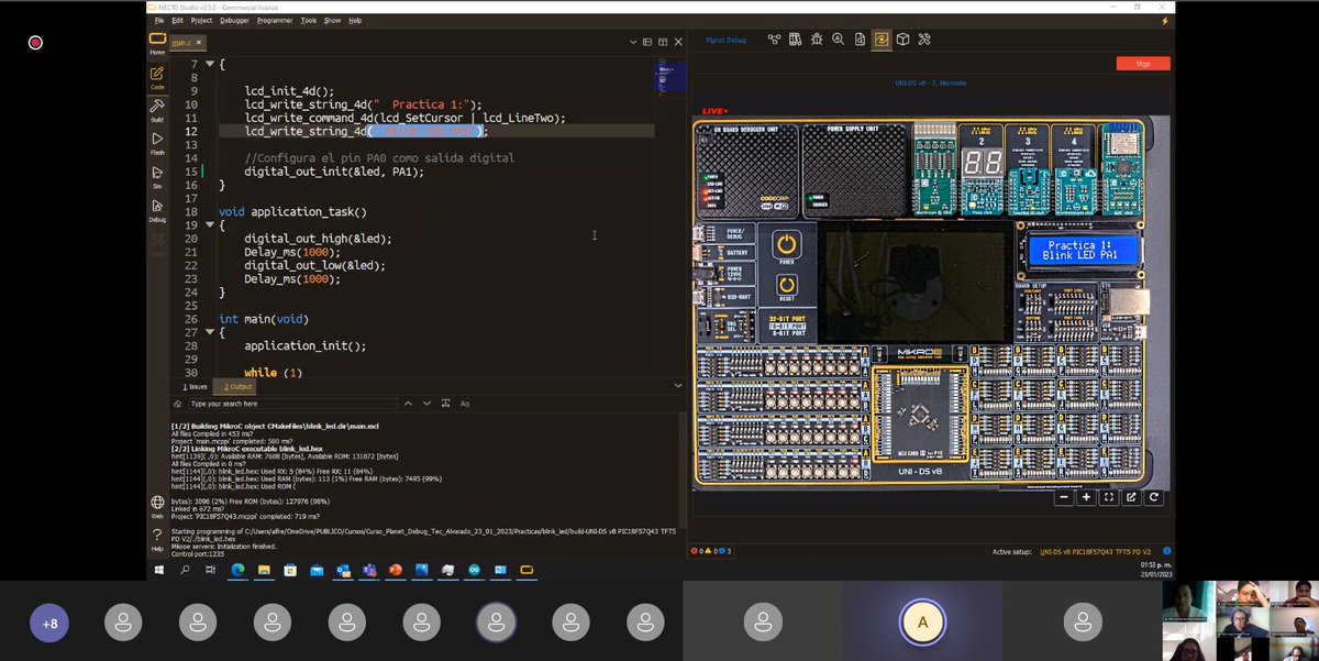 MICROSIDE_MX's tweet photo. ¡1er Curso oficial de IoT con #PlanetDebug para catedráticos! 🤓🧑🏫👨🏫
El día de hoy 23 de enero, iniciamos con el primer curso oficial de 🌐 #PlanetDebug para Latinoamérica, impartido a los catedráticos del TECNM campus Alvarado de forma remota durante una semana.
@mikroel https://t.co/oP7tpXFE1o