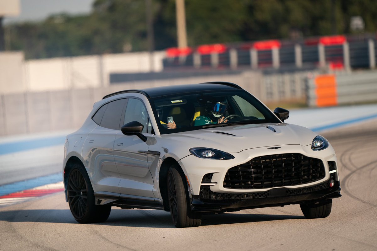 SergPena's tweet photo. Thanks @AstonMartinF1 @astonmartin for having me out at @TheConcoursClub last week! 
So much fun pushing the DBX 707 and F1 edition Vantage on the track. Good start to 2023! https://t.co/MB6mW2YYPu