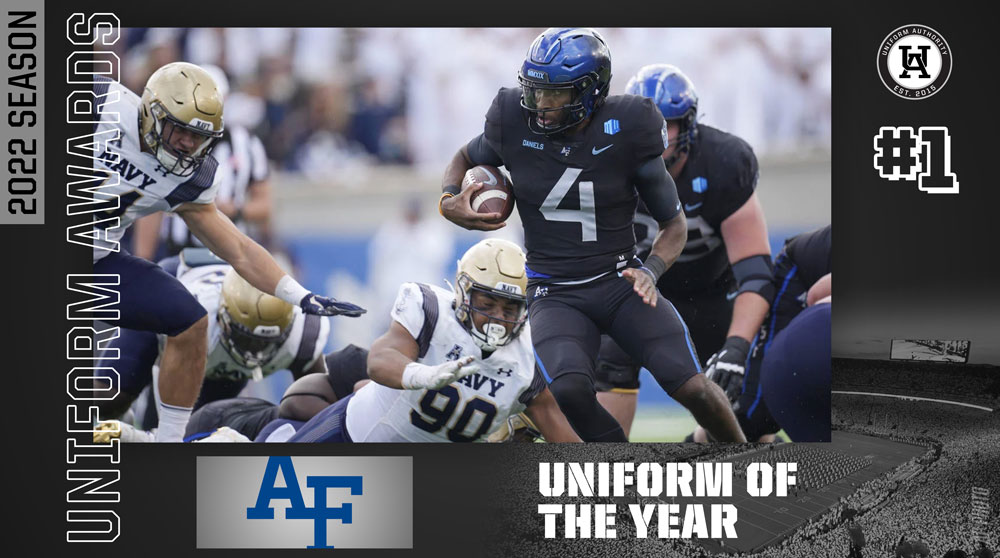 Uniform Authority (@uniauthority) on Twitter photo #UniAuthority Best Uniform of the 2022 College Football Season:
1. <a href="/AF_Football/">Air Force Football</a>
#UAAwards | <a href="/AF_EQUIP/">Air Force Equipment</a> #UniAuthority Best Uniform of the 2022 College Football Season:
1. <a href="/AF_Football/">Air Force Football</a>
#UAAwards | <a href="/AF_EQUIP/">Air Force Equipment</a>