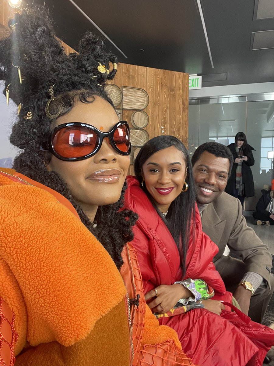 Teyana Taylor, A.V. Rockwell and Will Catlett snapped selfies for Variety when they stopped by to talk about #AThousandAndOne 📸 #Sundance