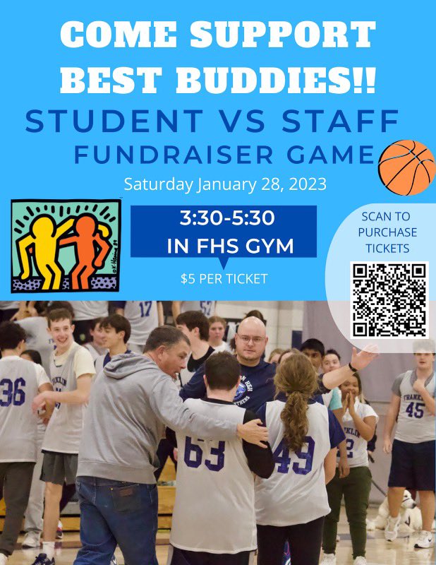 Show out this Saturday, the 28th, for our students v.s. staff basketball game‼️ $5 per ticket: you can pay either at the door or on unibank! Proceeds go towards funding Best Buddies Prom🙌 Teachers interested in playing can click the link in our bio to sign up!!