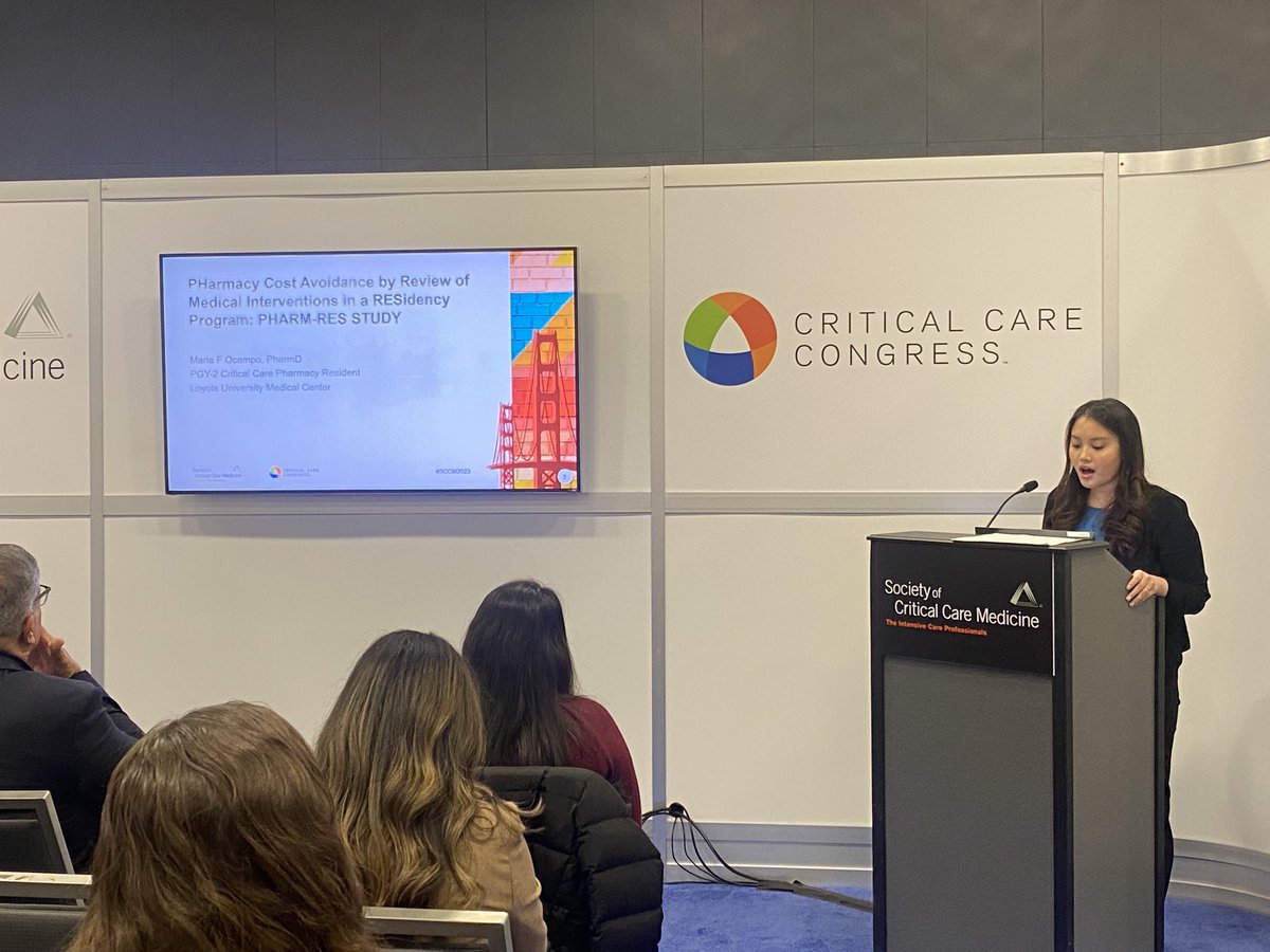 So proud of our current and former ⁦<a href="/LUMCpharmacy/">Loyola Pharmacy Residency</a>⁩ residents 🧑‍⚕️ presenting their research at #SCCM2023 #SCCMSoMe #TwitteRx ⁦@emilypharmd⁩ ⁦@SammieM_PharmD⁩