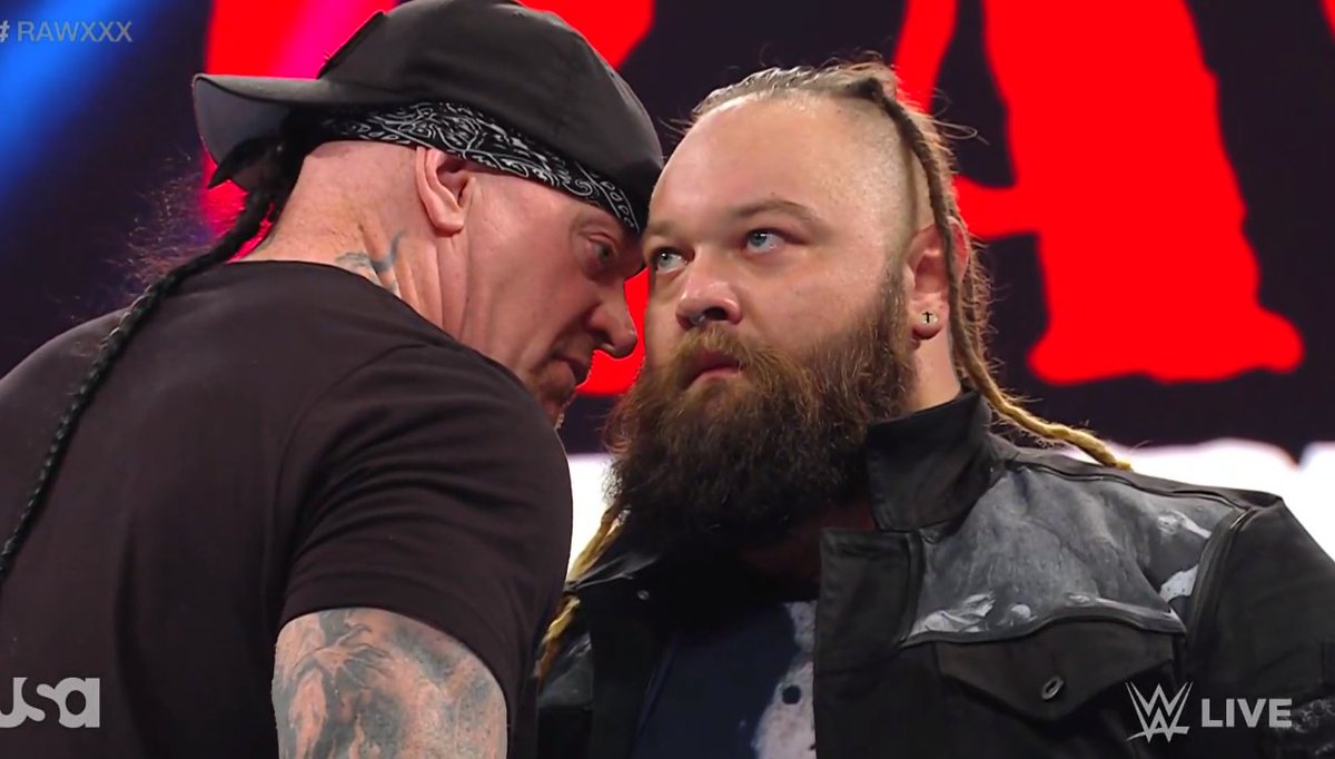 WrestlingNewsCo's tweet photo. What did The Undertaker say to Bray Wyatt? #WWERaw #RawXXX https://t.co/KytHTk1UZV