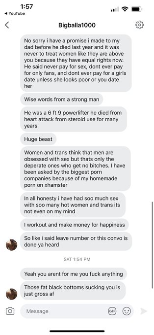 Imagine your on a porn reddit, when sex isn&rsquo;t even on your mind.  The messages got a lot more transphobic/homophobic/racist