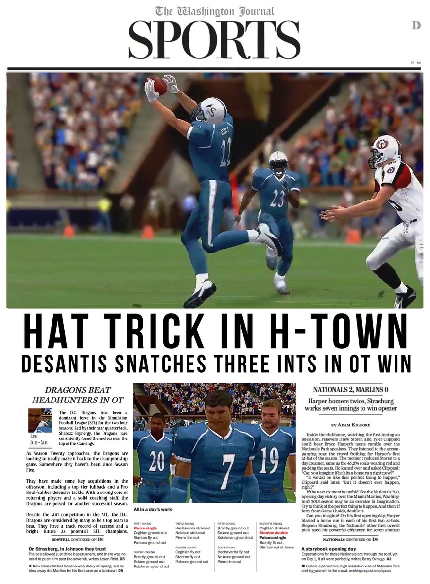 The. D.C. Dragons were able to pull out a victory over the Headhunters in Houston, although it took overtime to do it. And it also took three interceptions from free safety Jon DeSantis, which is making headlines all over D.C. today. #HatTrick #ReleaseTheDragon🐲 #CatchTheFire🔥