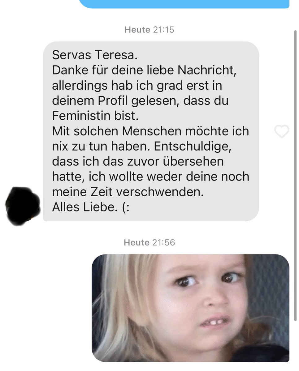 „Mit solchen Menschen“ 🤦‍♀️ #tinderfail