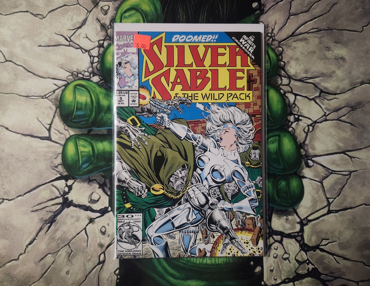 Silver Sable & The Wild Pack #5 featuring Doctor Doom!! DOOMED!! I bought this from Heroes in Campbell, CA, for $2.50. They have a lot of back issues half off. 

24 E Campbell Ave, Campbell, CA 95008

#OldComicBookDay
#MarvelComics
#SilverSable
#DoctorDoom

@heroescomicbook