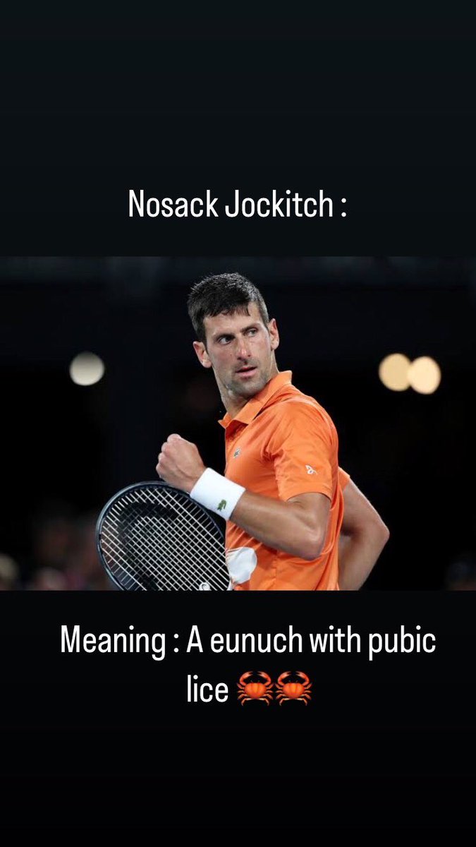 #AusOpen #NovakDjokovic #nosack