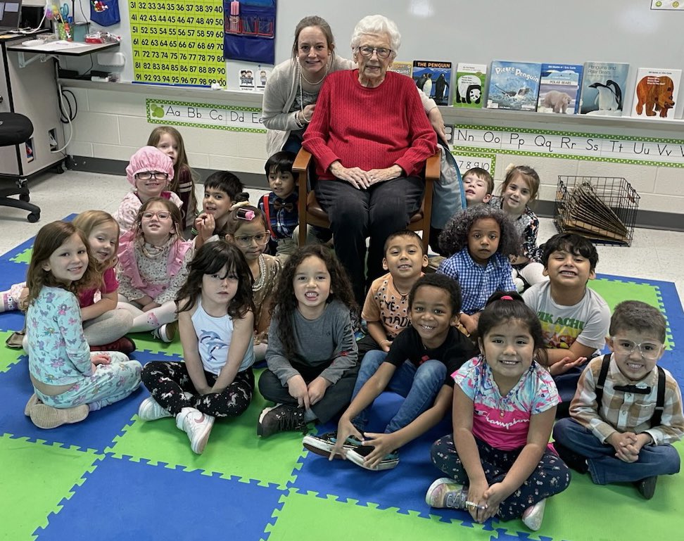 My precious 95 year old grandmother visited the Jones Jungle for the 100th day of school and talked about her life as a little girl. It was so much fun!!  <a href="/jcityTNschools/">JohnsonCitySchools</a> <a href="/Cherokee_JCS/">Cherokee Elementary</a>