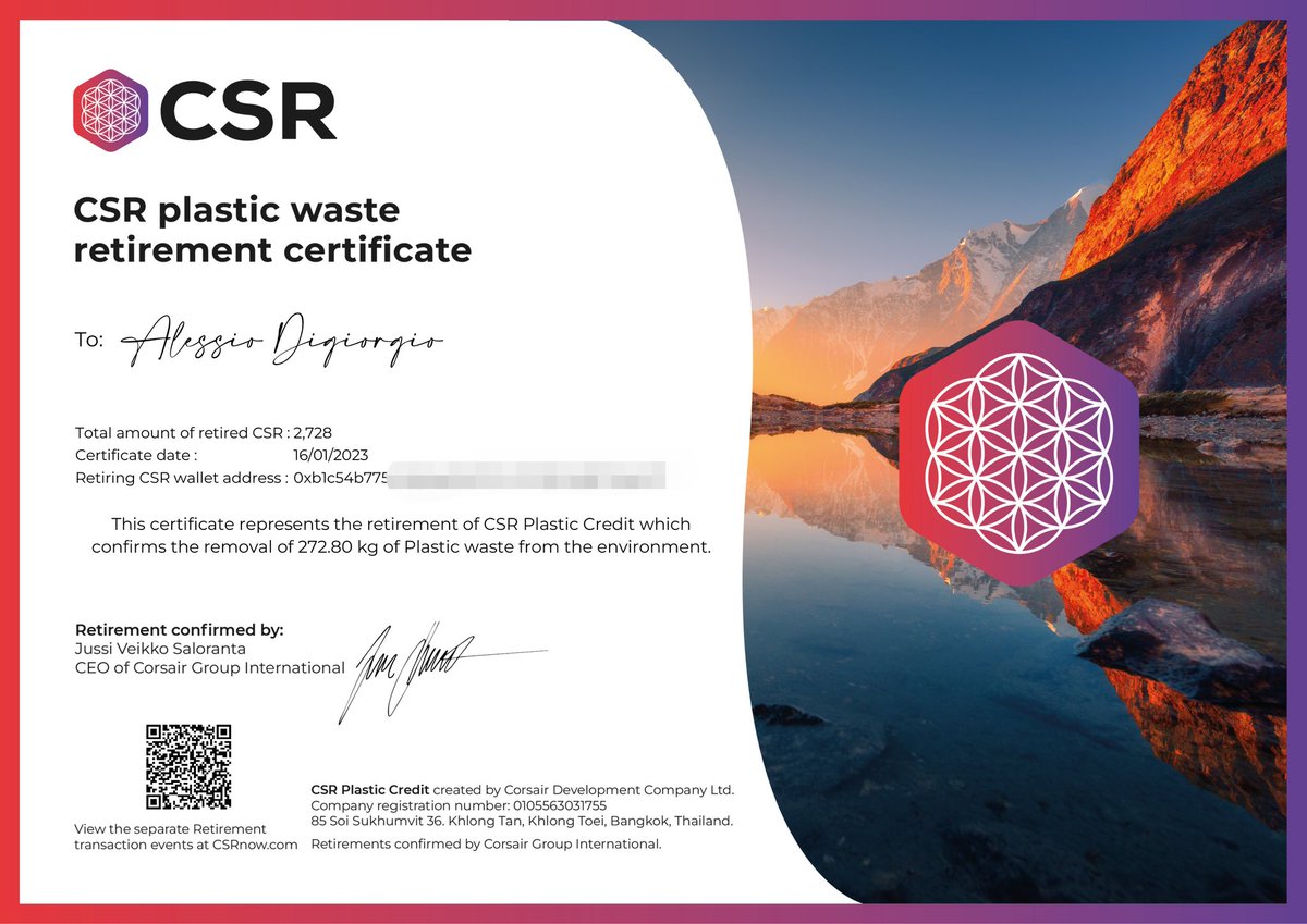 Alexdigiorgio_'s tweet photo. 272.8 kg of #plasticwaste were removed by planet.🌎
This is only 5%🚀
📍Goal:
Be #plastic #Neutral for life by removing 5000 kilos of plastic
#CSRPlasticCredit #CSR #sustainability https://t.co/XezqDzPfQr