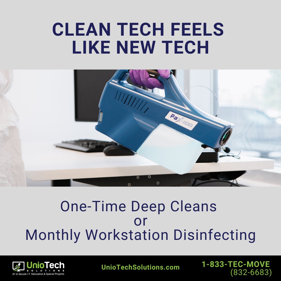 So fresh, so clean! 

#workstation #disinfecting #techcleaning #techdisinfecting #ITmanager #projectmanager #ITrelocation #techteam #commercialrealestate #officecleaning