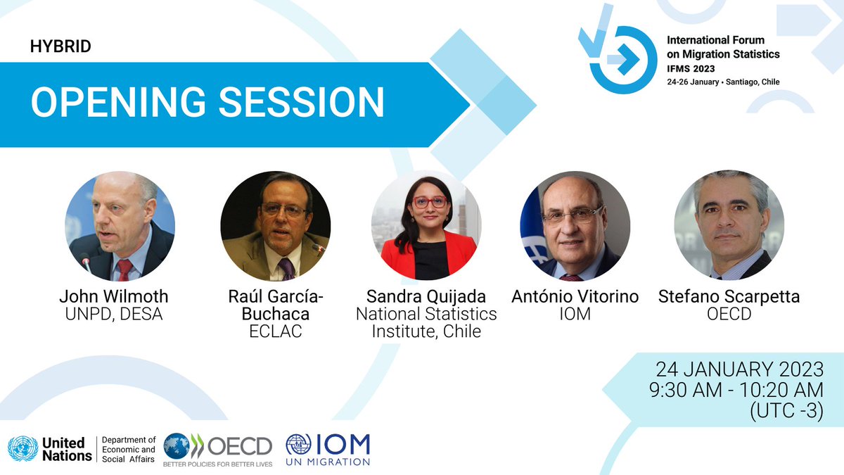 UNStats's tweet photo. Happening TODAY at #IMFStats in Santiago: https://t.co/zPhdohmZC7
Tune in to find out more about:
Migration data for the follow-up and review of global agreements
Data on migrants in vulnerable situations https://t.co/qfcqOIdmLO