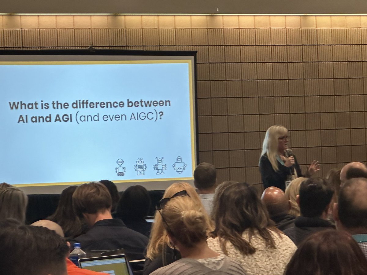 jessxbo's tweet image. Standing room only!

So excited to get to hear my friends @k_shelton, @jmattmiller, @HollyClarkEdu talk about ChatGPT. 🗣️

#FETC #FETC2023