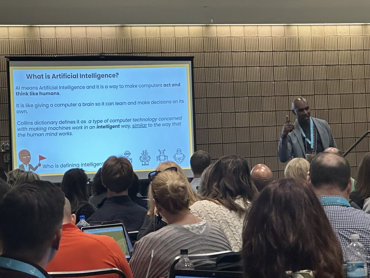 jessxbo's tweet image. Standing room only!

So excited to get to hear my friends @k_shelton, @jmattmiller, @HollyClarkEdu talk about ChatGPT. 🗣️

#FETC #FETC2023