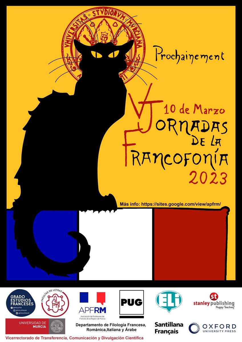 V Jornada de la Francofonía. Lo que estabas esperando para disfrutar de una jornada de convivencia +info sites.google.com/view/apfrm/pri…
#FLE #JournéeFrancophonie #Français #IES #Lycée #Murcia