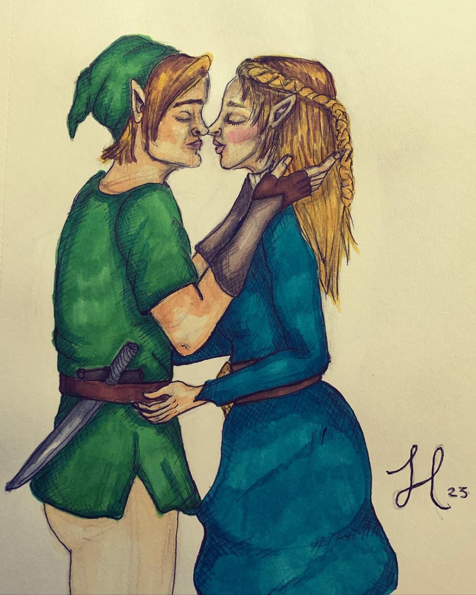 #link and #zelda #fanart #artistsontwitter