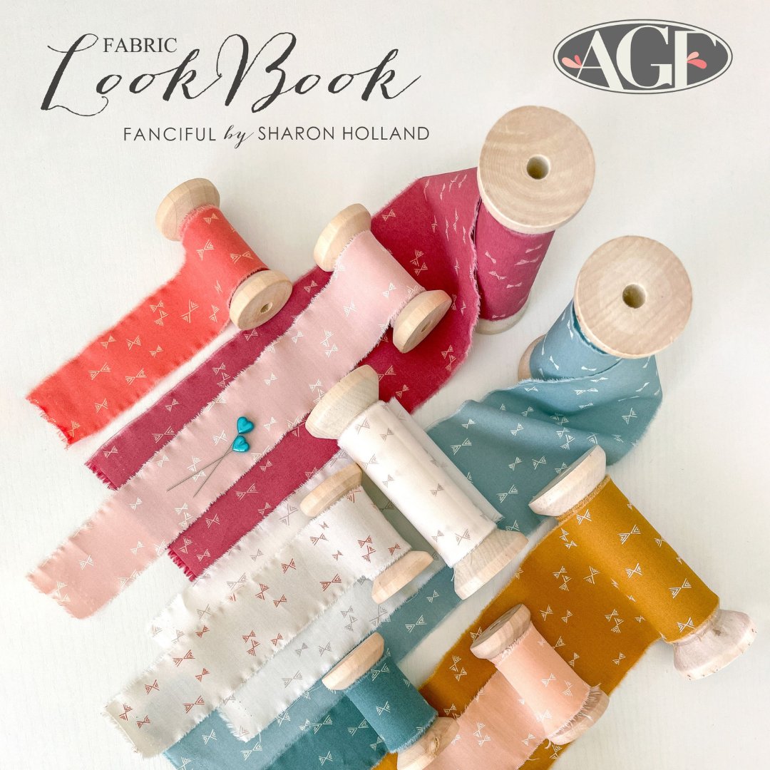 ArtGalleryFab's tweet photo. We’re so excited to debut our first Designer Essentials collection, Fanciful, by Sharon Holland with peach, mauve, teal, burnt orange, and lovely neutral shades. It is a perfect addition to your stash of AGF Blenders. Find the lookbook here: https://t.co/yLMWZo9gtM

#AGFFanciful https://t.co/DMcl26xZ6p