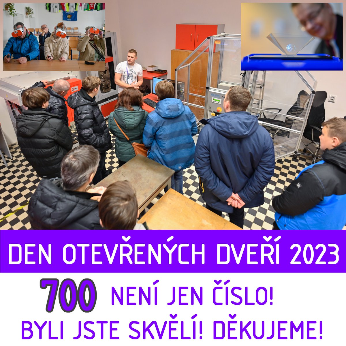 sps_CL's tweet photo. Sobota 21.1.2023 - Den otevřených dveří
Přes 700 zájemců o naše technické obory nám udělalo obrovskou radost. Těší nás, že jste s námi, a hlavně nás to motivuje k další práci. Určitě nepolevíme! Děkujeme! https://t.co/xDqhCtZFUJ