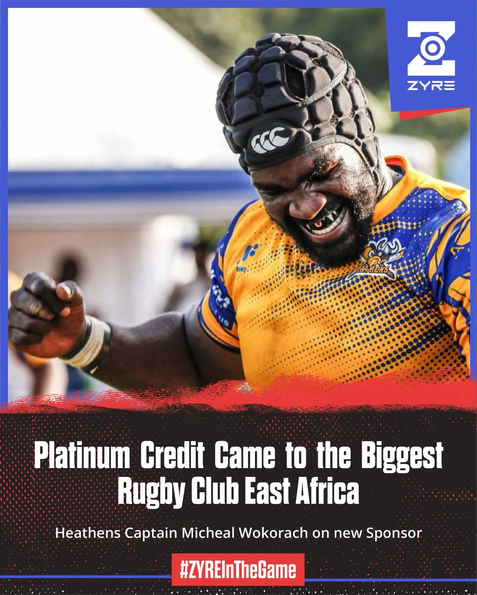OfficialZYRE_'s tweet photo. Platinum Credit teaming up with @HeathensRFC continues to be huge news for the Kyadondo Rugby Club-based side, and no wonder Captain @Michealrach was buoyant when he shared this quote with us. Like and share if you are excited to see what's next for Heathens! #ZYREInTheGame https://t.co/tSsLd9VcOd
