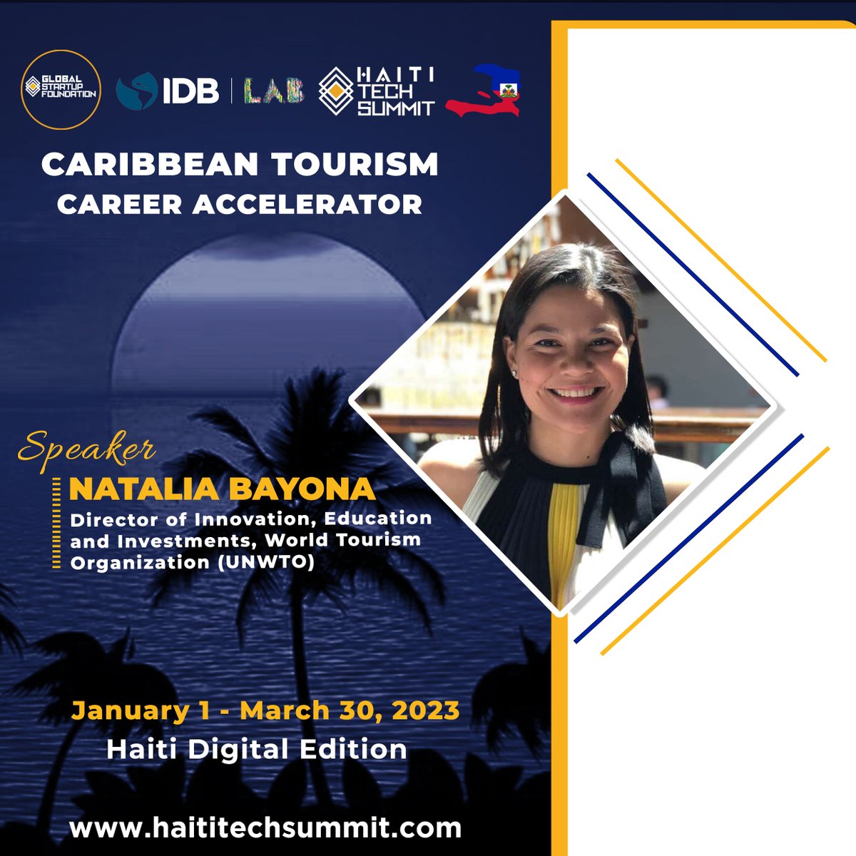 ***Speaker Alert!
We are pleased to host our esteemed speaker Natalia Bayona for the 2nd Annual Caribbean Tourism Career Accelerator (Haiti Edition) a multi-week training and internship program!
#caribbeantourismaccelerator