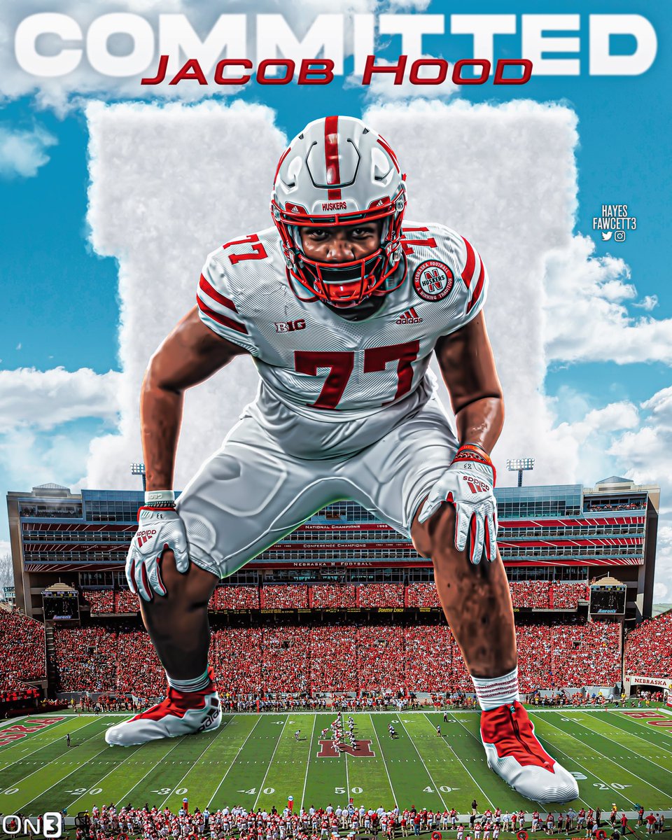 BREAKING: Former Georgia OT Jacob Hood has Committed to Nebraska!

The 6’8 330 OT from Nashville, TN will have 4 years of eligibility remaining.

Coach Matt Rhule &amp; company are putting together one of the most impressive transfer portal hauls

on3.com/college/nebras…