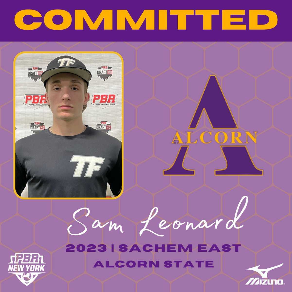 ‼️Commitment Watch‼️

2023 MIF Sam Leonard (Sachem East) has committed to Alcorn State University #congrats 

<a href="/Sam_Leonard00/">Sam Leonard</a> | <a href="/BRAVESSPORTS/">Alcorn State Braves Athletics</a> | #pbrfamily