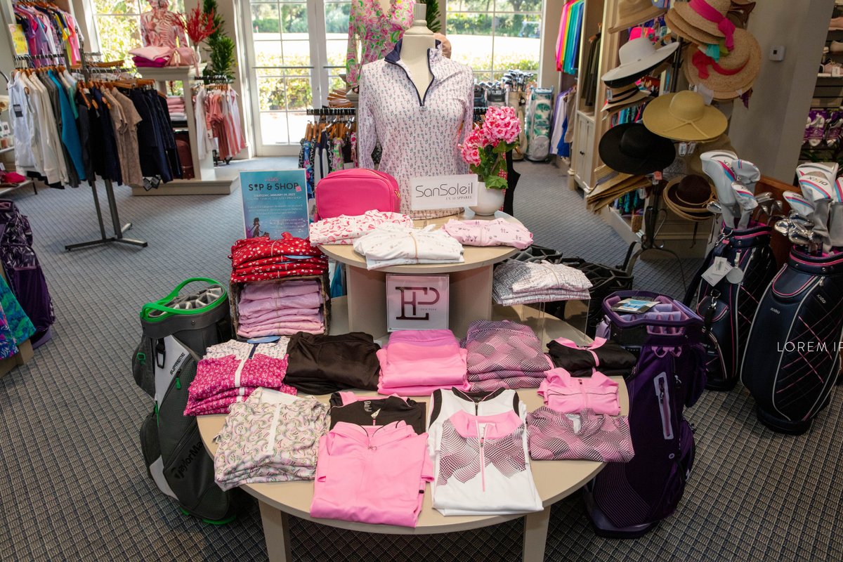 CCatMirasol's tweet photo. It's #MirasolMerchMonday, and we want our Play for P.I.N.K. golfers to know that we are featuring fashions available from @gfore, @pukkainc, @uvupf and @EPNYGOLF in the Golf Pro Shop that will be perfect for our February 7 tournament. Look great while you do good! #mirasolgolf https://t.co/gFNndTBwFu