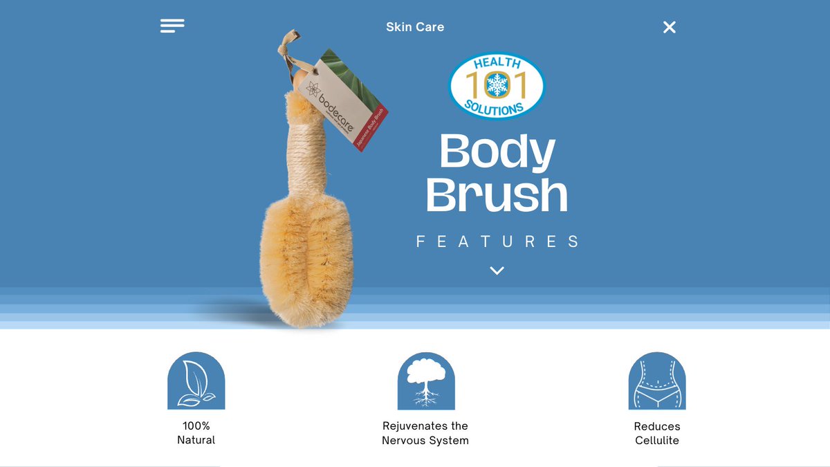 Bodecare Japanese Body Brush (bit.ly/3WcH8xR) is designed for dry body brushing, a traditional health practice for exfoliating dry skin, improving lymphatic drainage, stimulating circulation, reducing ingrown hairs and the appearance of cellulite.

#Bodecar #BodyBrush