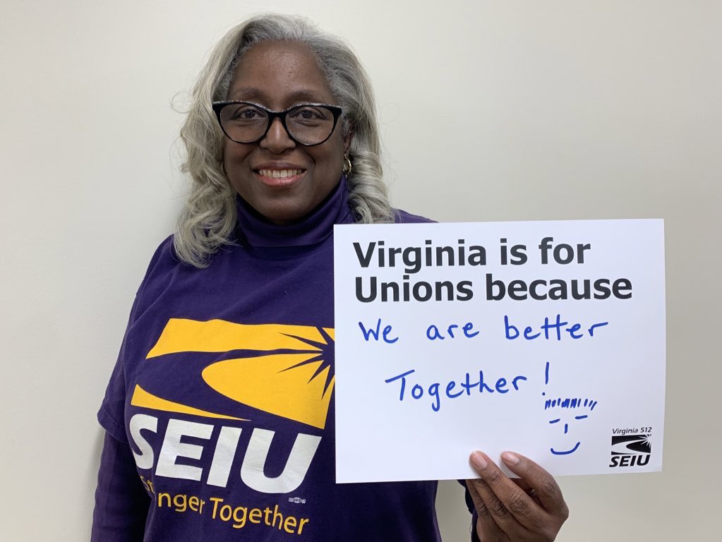 SEIUVA512's tweet photo. Essential @SEIU home care and county workers hit the halls of the General Assembly to call for fair pay, paid leave & collective bargaining rights for all working Virginians! Add your voice at https://t.co/gvtUWrL0Sn #UnionsForAll #GoodUnionJobs https://t.co/P0Pf3QkWcs