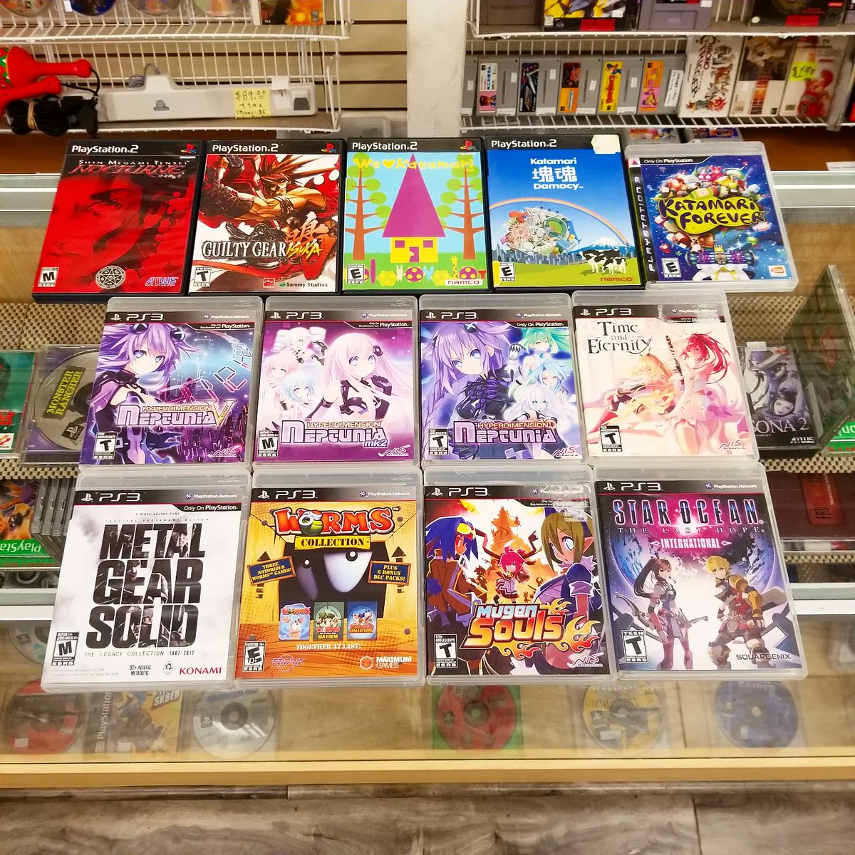 Game_Realms's tweet photo. We got #Playstation #PS2 #PS3 #videogames in stock at Game Realms in Burbank California!
We ship in USA
#ShinMegamiTensei #GuiltyGear #KatamariDamacy #KatamariForever #Neptunia #HyperdimensionNeptunia #TimeandEternity #Anime #MetalGearSolid #MugenSouls #StarOcean #JRPG #Gaming https://t.co/ae7Q8Wh9rW