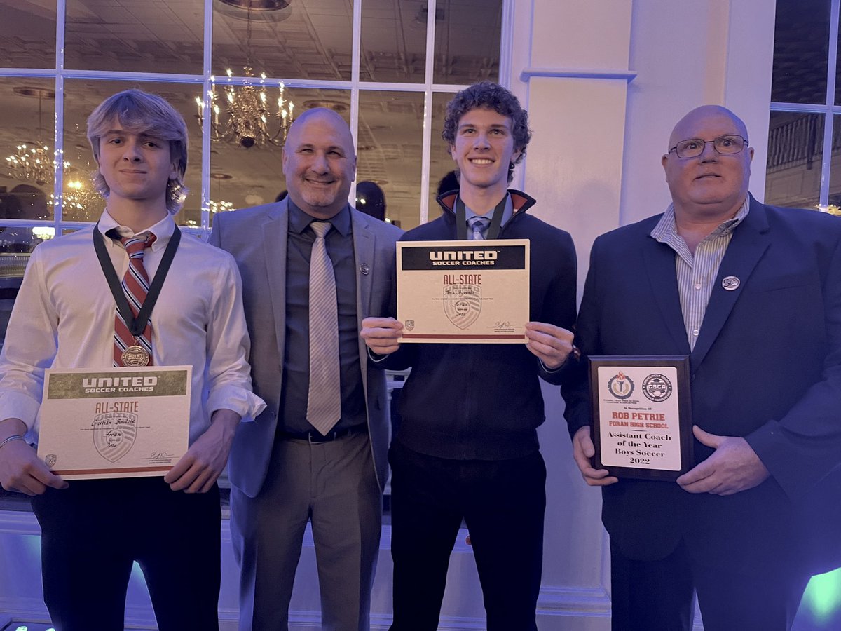 Cristian and Nico honored last night as CSCA Class M All State dinner along with Coach Petrie for Asst. coach of the year!   Congratulations!