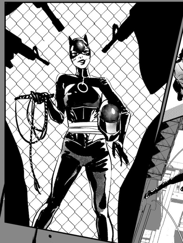 looking back at some previous comic work 👀 I got to draw so many fun characters! most important all the cat ladies 🖤🖤
(Queen Cat for Black Cat # 13 and Catwoman for.. well.. Catwoman 😂 35-37 )
btw that bg Harley is my fav Harley I've ever drawn