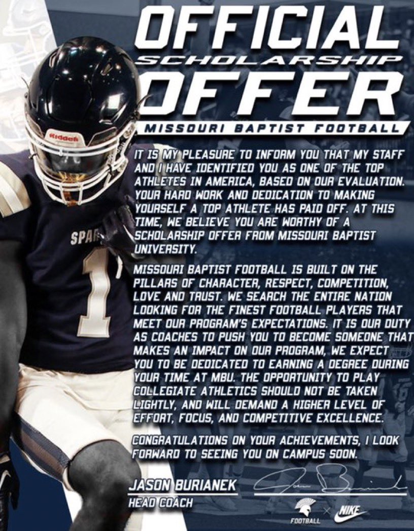 FredrickSumlin's tweet photo. #AGTG After a great conversation wit @CoachZackKern1  I am Blessed to receive An offer from @MBUFootball  #LLGS💜 https://t.co/K289h8H44l