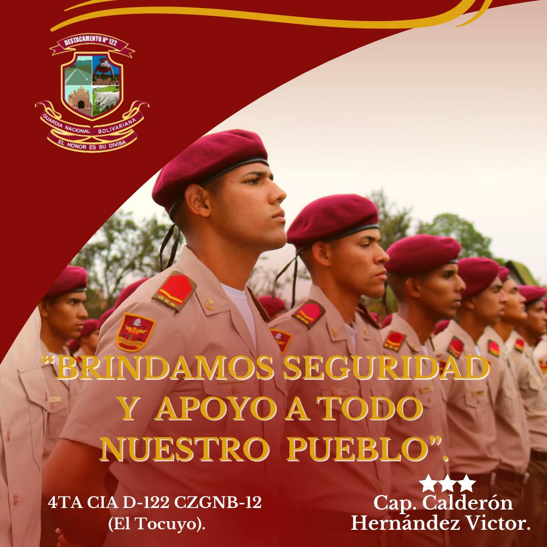 CapitanVictorC's tweet photo. Velar por la seguridad plena y justa de nuestro hogares de la Patria, es nuestro deber Fundamental.

#gnblara #gnbeltocuyo #capitanvictorcalderon #patriasegura #patria #eltocuyo https://t.co/ThCvyrtIfa