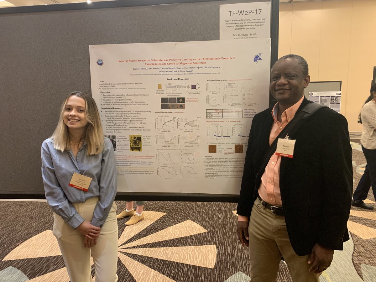 NS_ECSU's tweet photo. Congrats 👏 Jazmyne Smith (biology undergrad researcher) and @VictorA24069829 (physics professor/mentor) #ECSU for attending and presenting #PacSurf2022 in Hawaii.  The research ⚛️ also involved high school and other undergrad students.  Thanks to @NSF @FarrahJWard @kultyrawat https://t.co/m5fmb6ylxg
