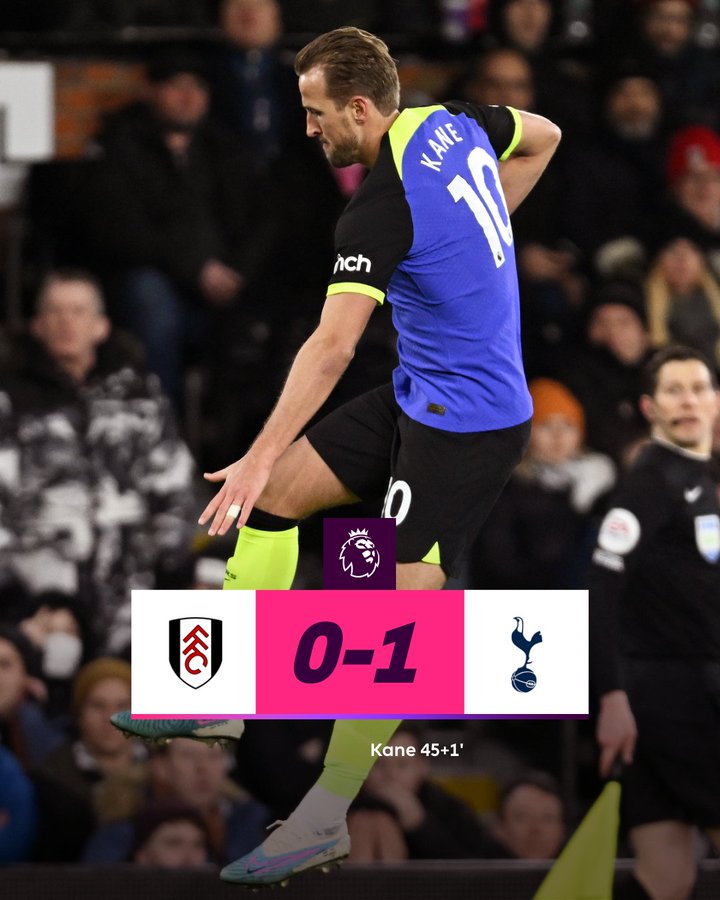 Fulham 0–1 Tottenham Premier League 2022–23: Harry Kane Scores As Spurs Break Into Five (Watch Goal Video | ⚽ LatestLY