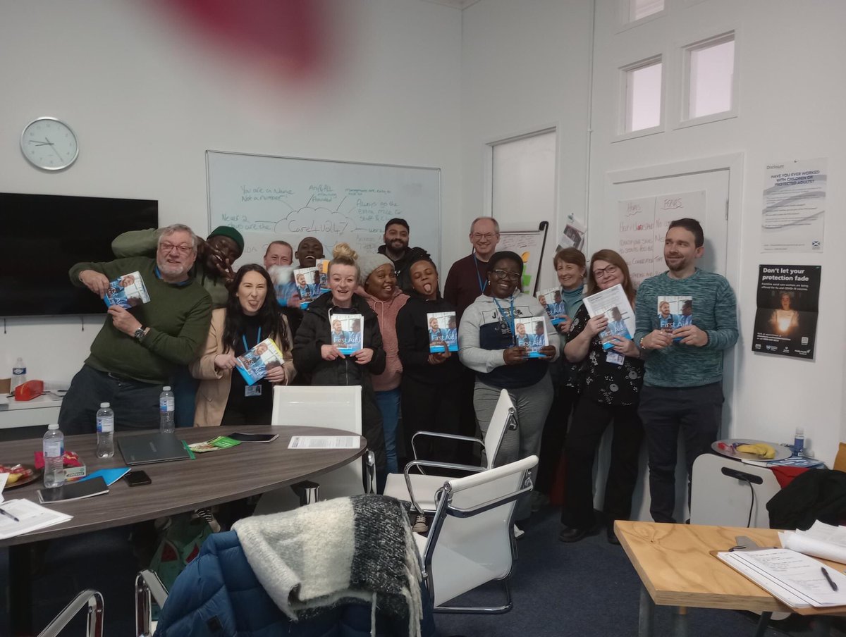 TrainingLom's tweet image. A fantastic 2 days with this great bunch from Care4U247 in Edinburgh last week and now they have another brilliant First Aiders for Mental Health.