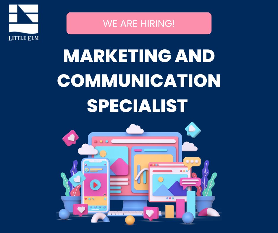 The Town of Little Elm is hiring for a Marketing and Communication Specialist! 🎉 For more information and to apply, please visit: littleelm.applicantstack.com/x/detail/a2kfl…