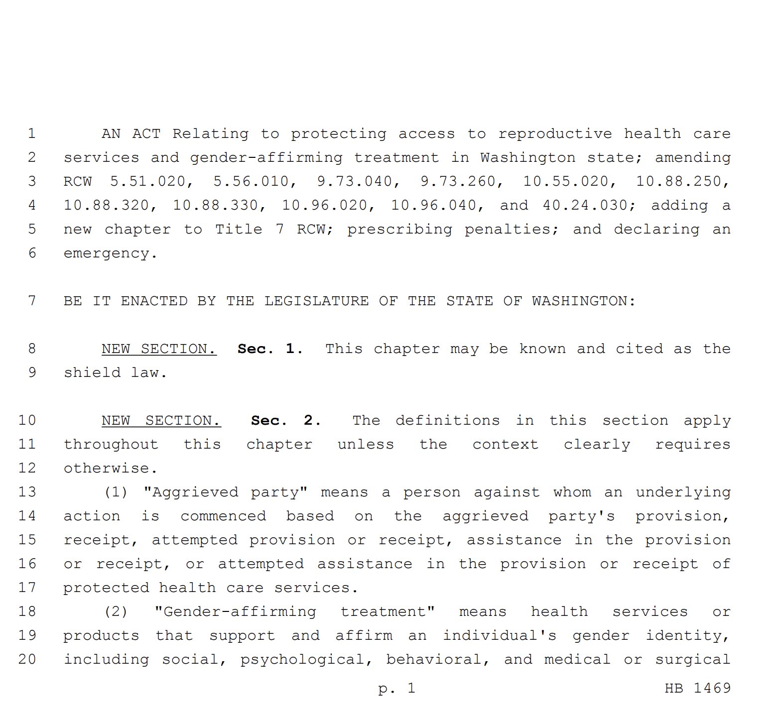 Erin reed on twitter a bill in washington state hb1469 has 27