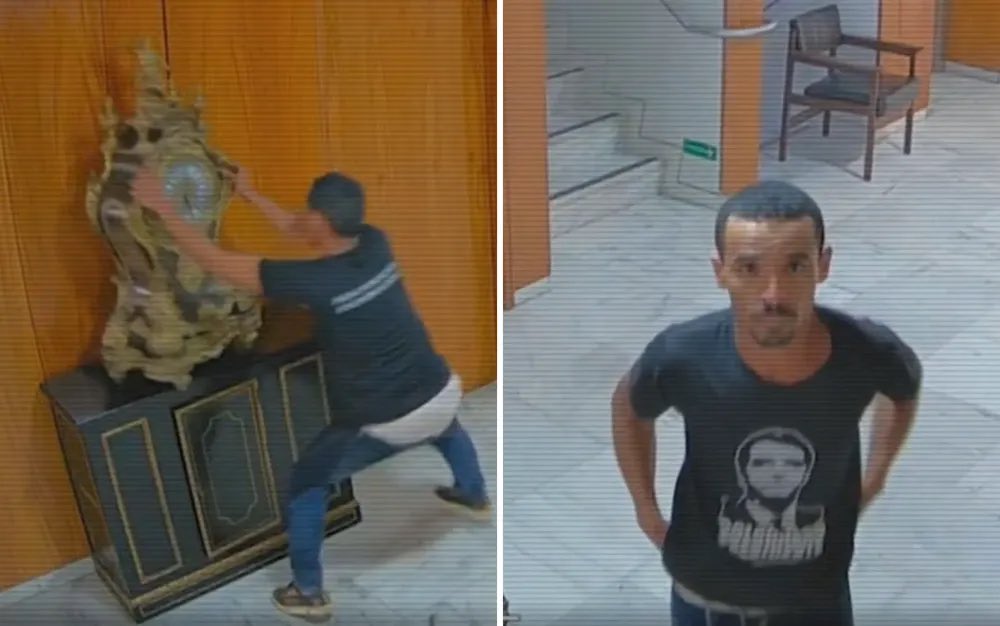 AGORA: Bolsonarista filmado ao destruir relógio de Dom João VI é preso em Uberlândia - MG
