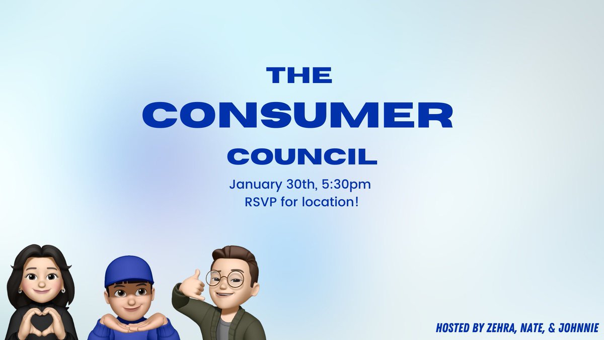 who are your fav consumer founders &amp; investors in nyc? hosting a lil curated get together next week with <a href="/johnnieryu/">Johnnie Yu</a> &amp; <a href="/RosenZone/">Nate Rosen</a> ✨🌀

reply for the link &amp; tag your friends !!
