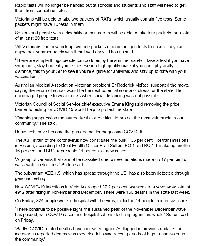 BigBadDenis's tweet photo. Free rapid antigen test kits will be handed out to anyone who requests one at Victorian libraries and council-run services to help detect COVID-19 in the community.
#COVID19Vic #FreeRATs
Source: https://t.co/wtYQxsqpEc https://t.co/E1UiO1xTP6