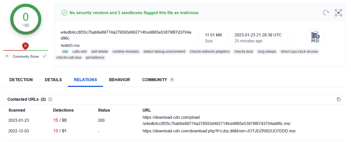 1ZRR4H's tweet image. 1/ #TA505 has joined the @GoogleAds party! 🎉🎉

They distribute malware via download-cdn[.]com, previously used to push #Get2.

MSI (VT: 0/60) installs Ldrp.dll and then HVNC.dll, this last one connects to 64.190.113.123:443

[+] 328 related domains: github.com/CronUp/Malware…