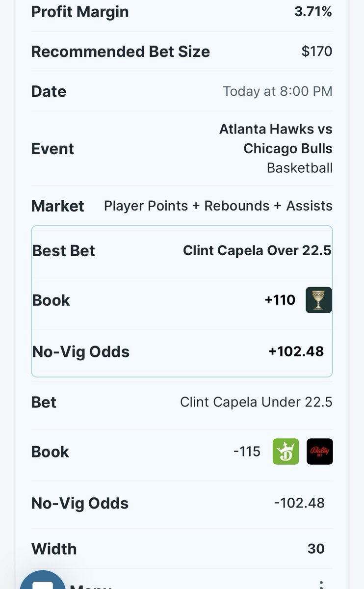 Money247Sports's tweet photo. We got a unit on clint here caesars positive ev play https://t.co/XxfKWQoOt7