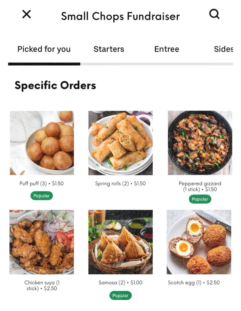 The Small Chops Fundraiser is back again guys!!🤩🤩

• The fundraiser is on Saturday, January 28

Make sure to use this link to place your orders: forms.gle/Z9TFSnyGfxk6c2…