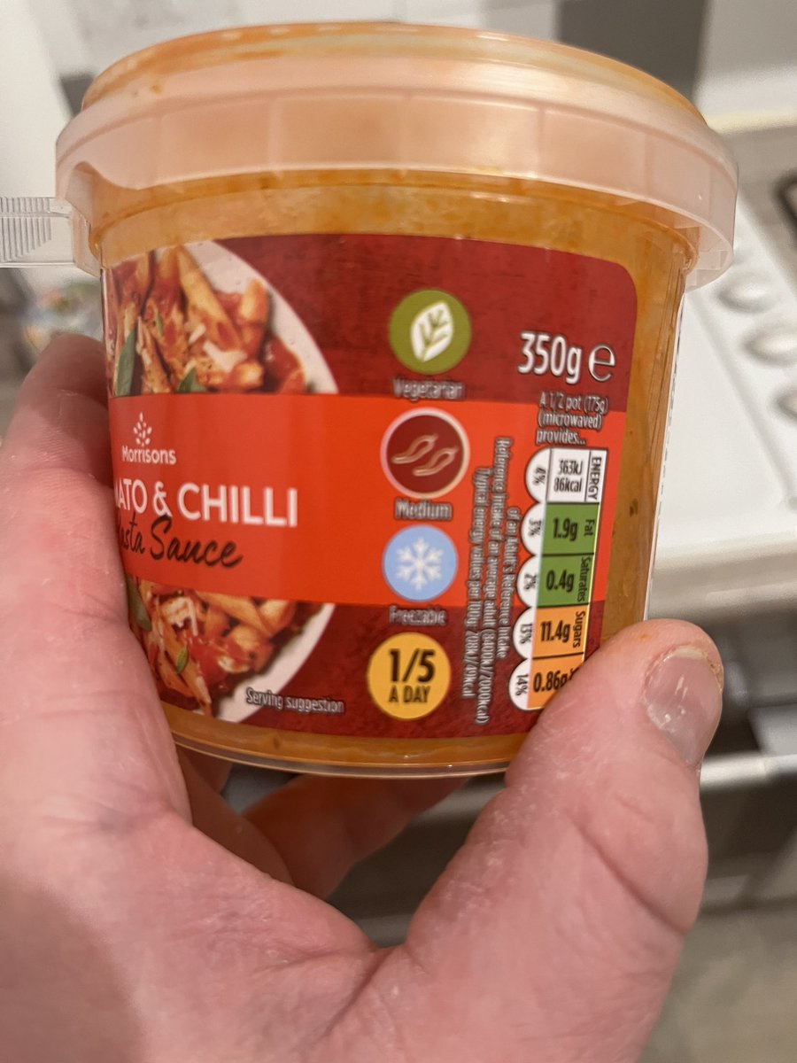 s6plastering's tweet photo. @Morrisons I suggest you take this off the shelves as our tonight contained salami so I wouldn’t call it vegetarian. https://t.co/0fC7HeiLZw