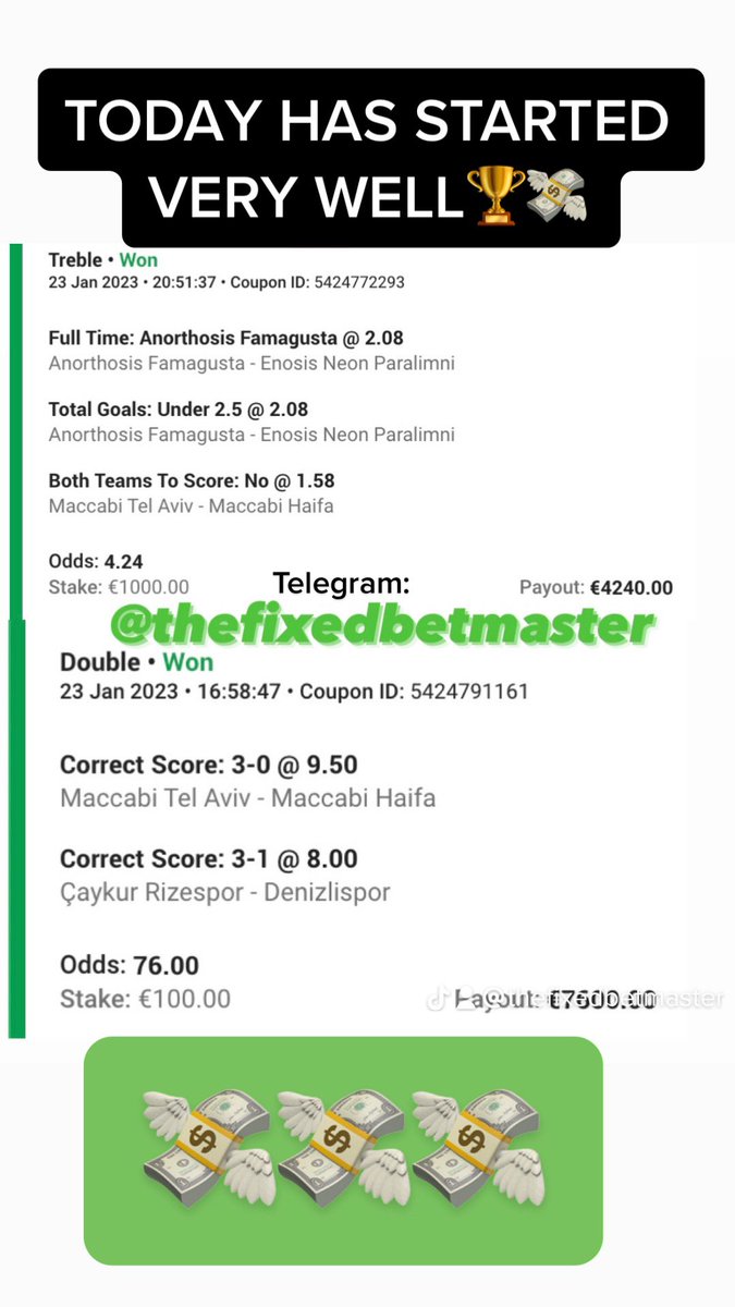 FixedFBbets's tweet photo. Good start🏆 https://t.co/svaUhhvQxD