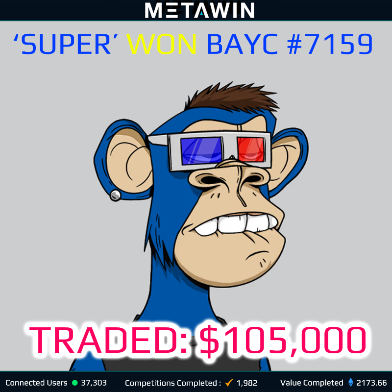 MetaWin's tweet photo. $3.5m in NFT Value has been won at MetaWin to date. 

Some folks trade, some hold.

Enter our next competition at: https://t.co/YQa0I8g8bO