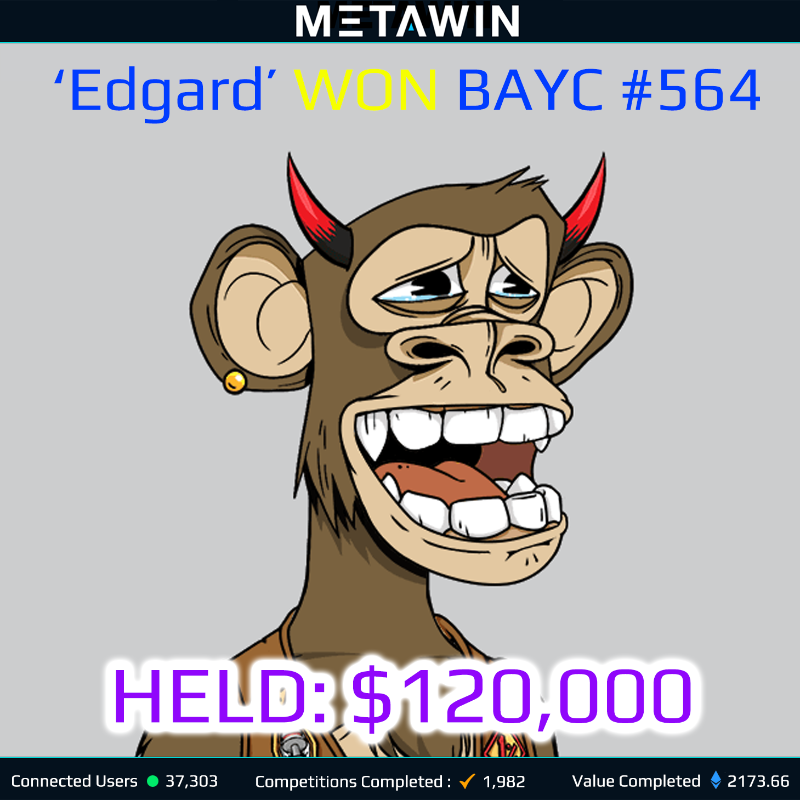 MetaWin's tweet photo. $3.5m in NFT Value has been won at MetaWin to date. 

Some folks trade, some hold.

Enter our next competition at: https://t.co/YQa0I8g8bO