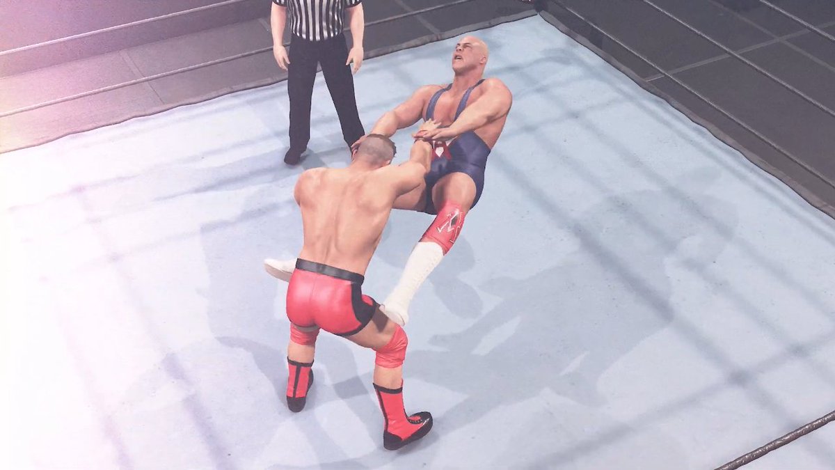 cybersprunk's tweet photo. 1st look at Kurt Angle in #WWE2K23 https://t.co/H9miVKpm5k